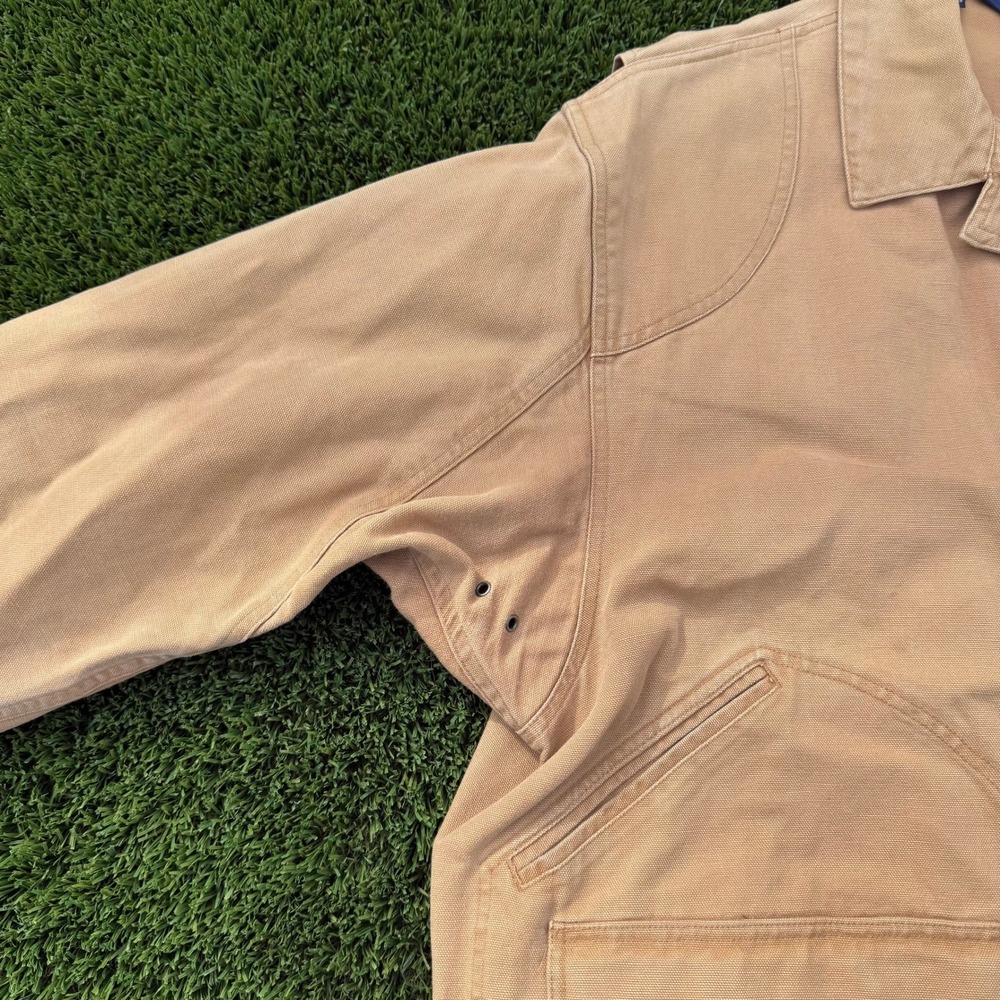VTG Polo Ralph Lauren Mens Tan Cotton Work Chore Hunting Field Jacket Size XL - Picture 4 of 6